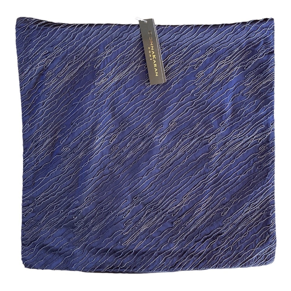 NWT Donna Karan Home Silk Embroidered Pillow Cover Sham